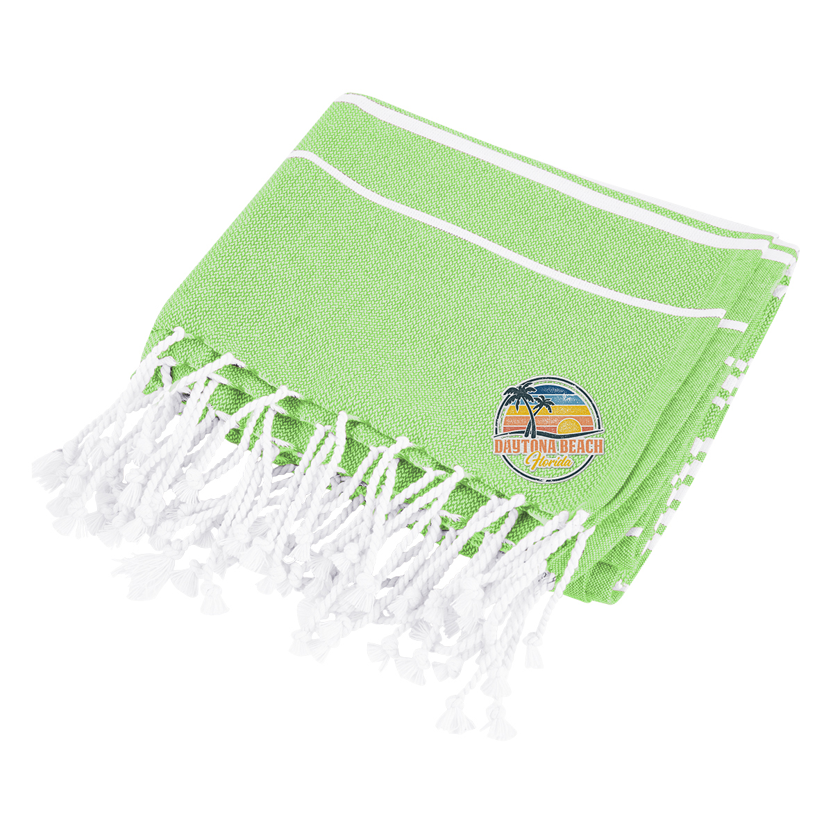 Recycled Beach Blanket With Tassel Fringe 5