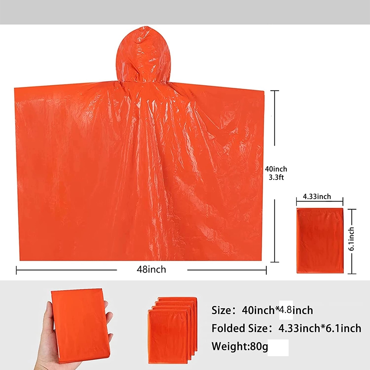 Emergency Rain Poncho 3