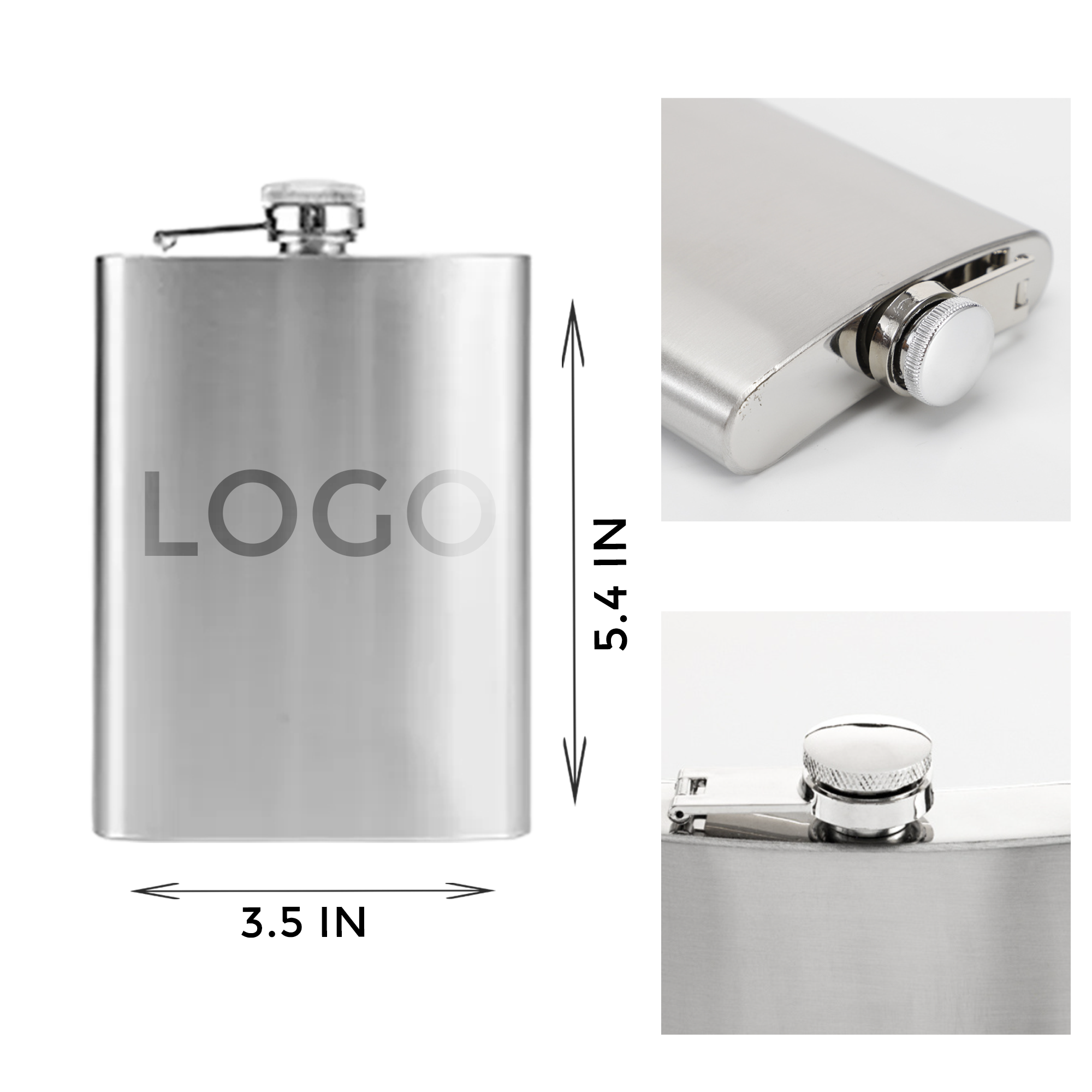 MOQ 10 PCS Portable 8OZ Stainless Steel Hip Flask 1