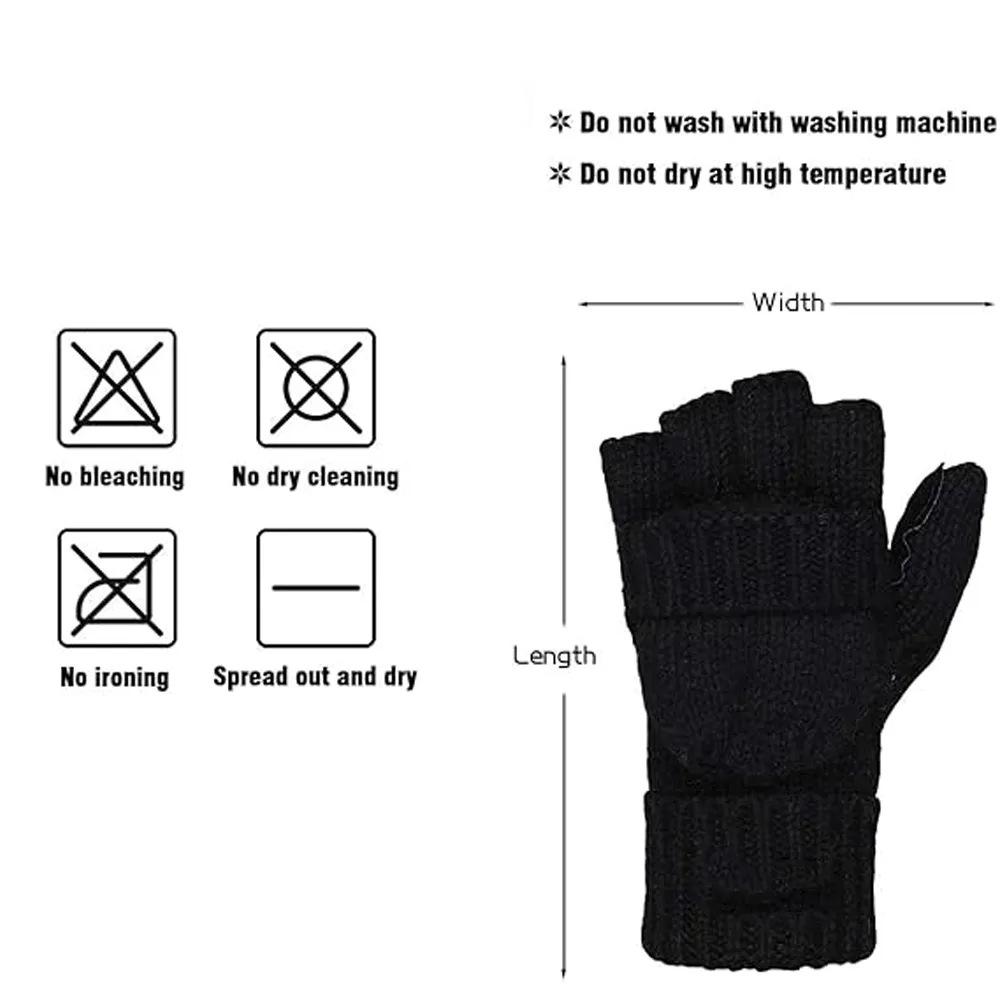 Full / Half Finger Knit Mittens 6