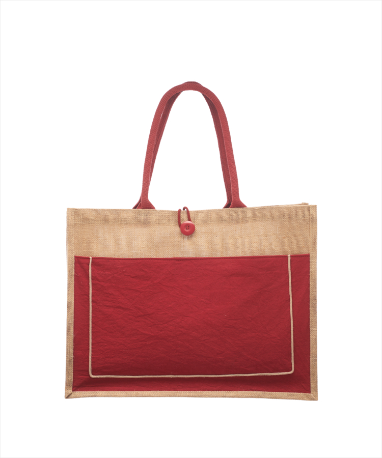 Union Printed - Cotton Pocket Jute Tote Bags, custom tote bag with logo imprint 4