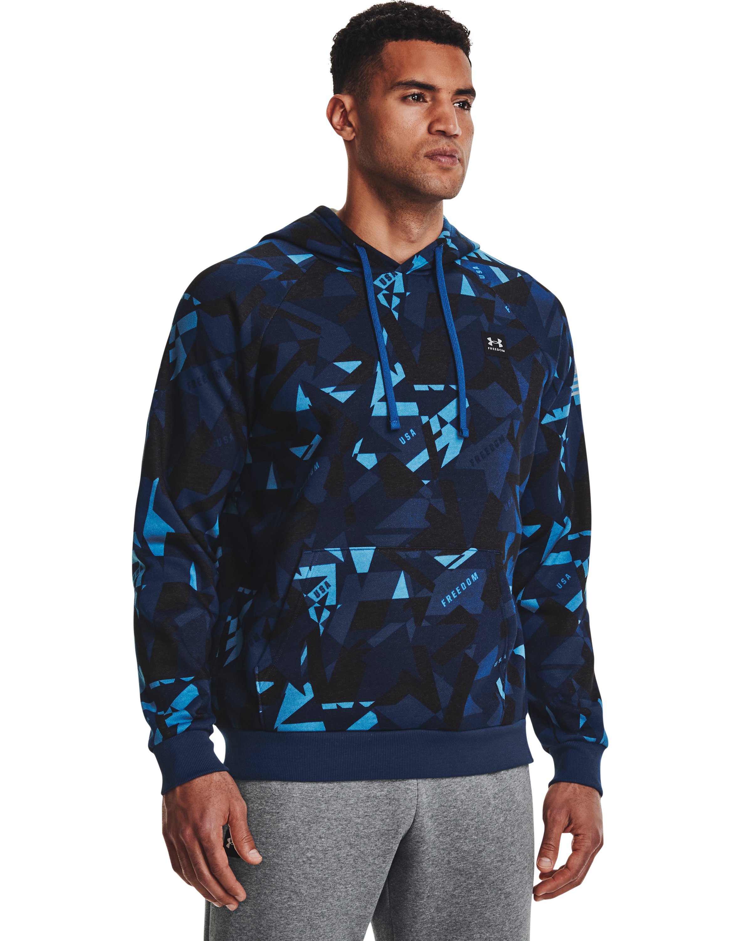 Men's UA Freedom Rival Fleece Amp Hoodie, custom hoodie or sweatshirt with logo imprint 2