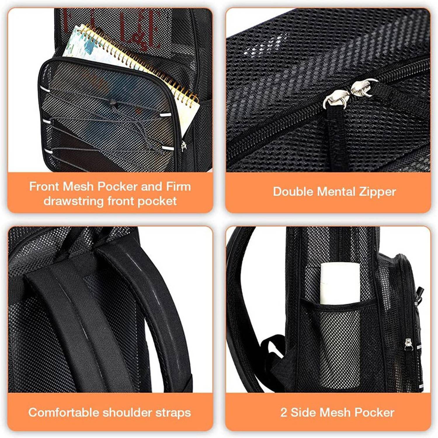 Breathable Mesh Beach Backpack 7