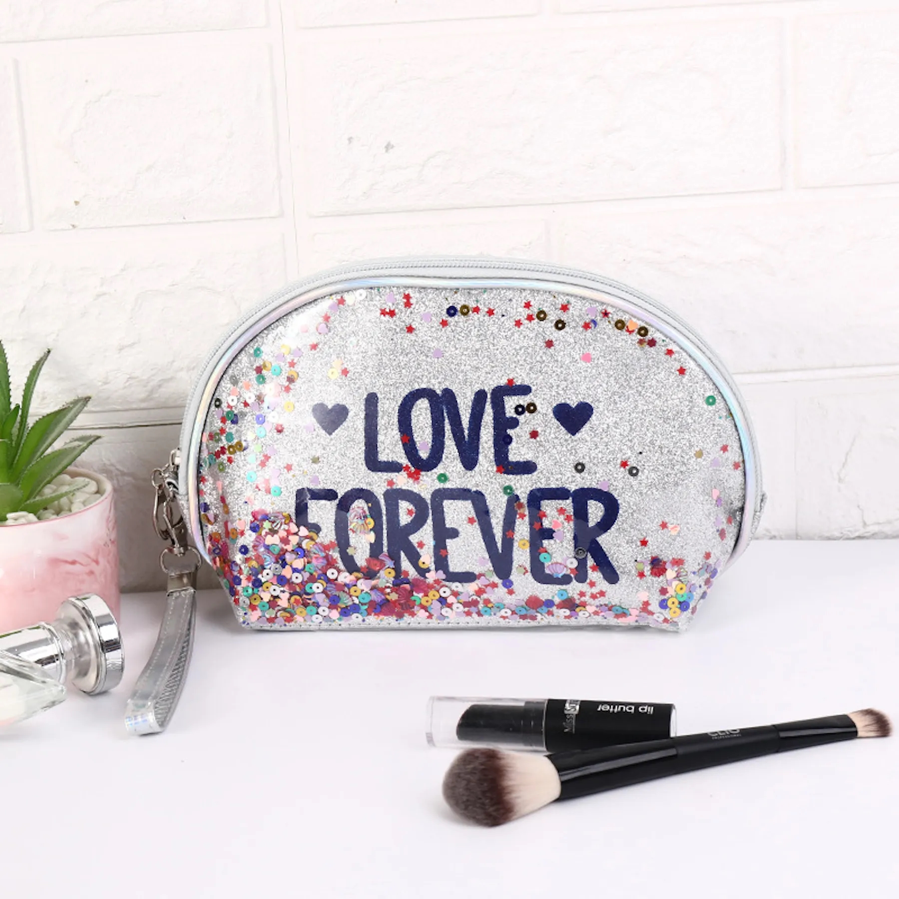 Fashion Creative Sequin Glitter Toiletry Pouch Cosmetic Bag 3