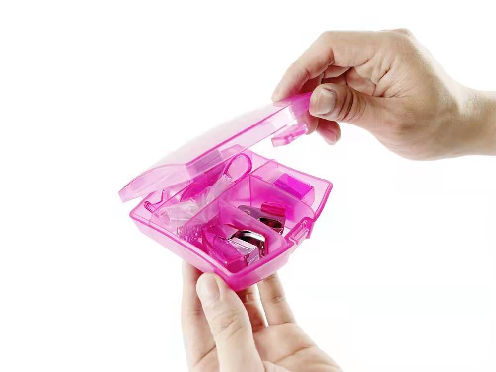 Clear Mini Office Supply Kit Portable Case 6
