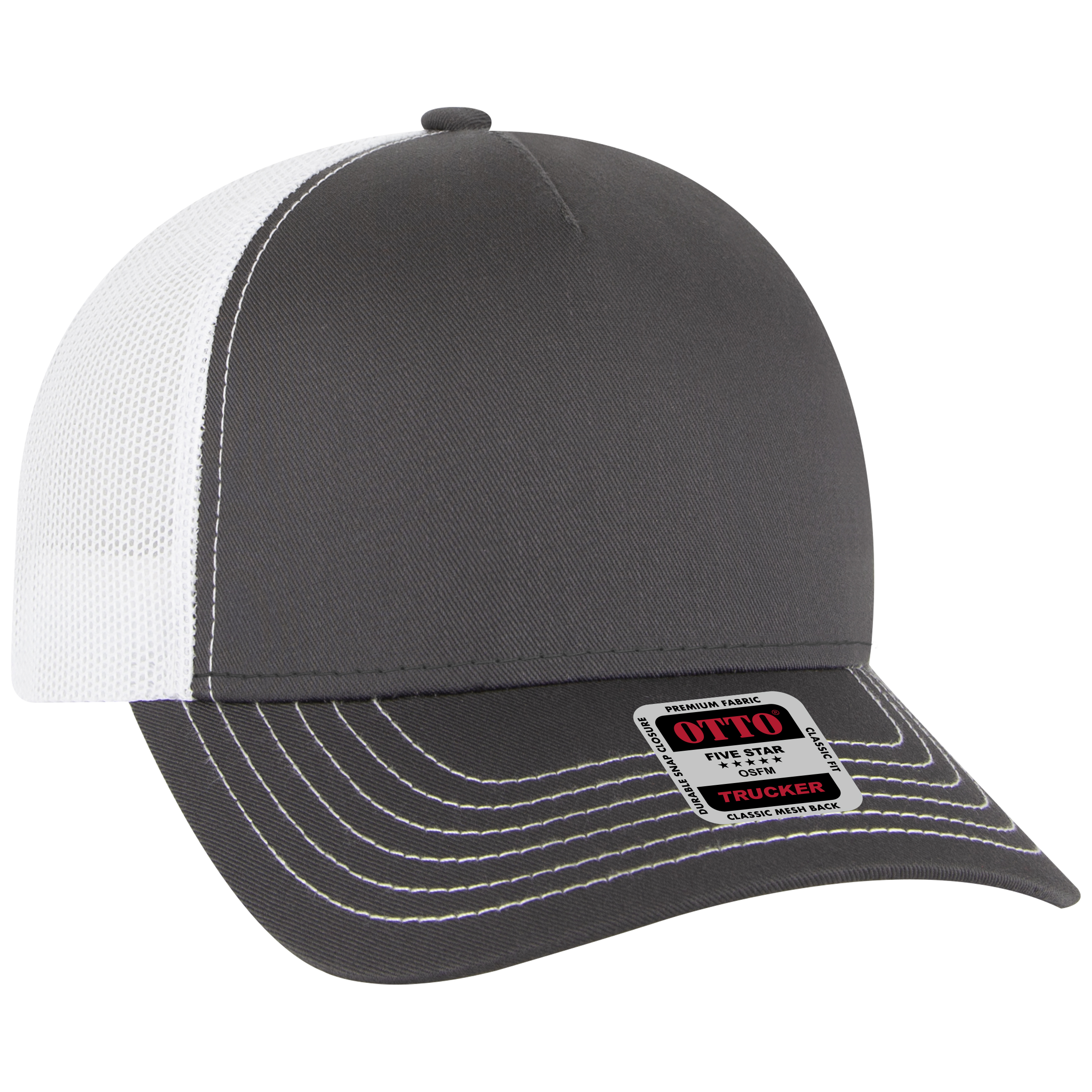OTTO CAP® 5 Panel Low Profile Mesh Back Trucker Hat 50