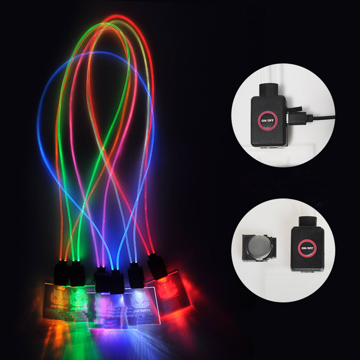 LED Necklace with flashing pendant 6