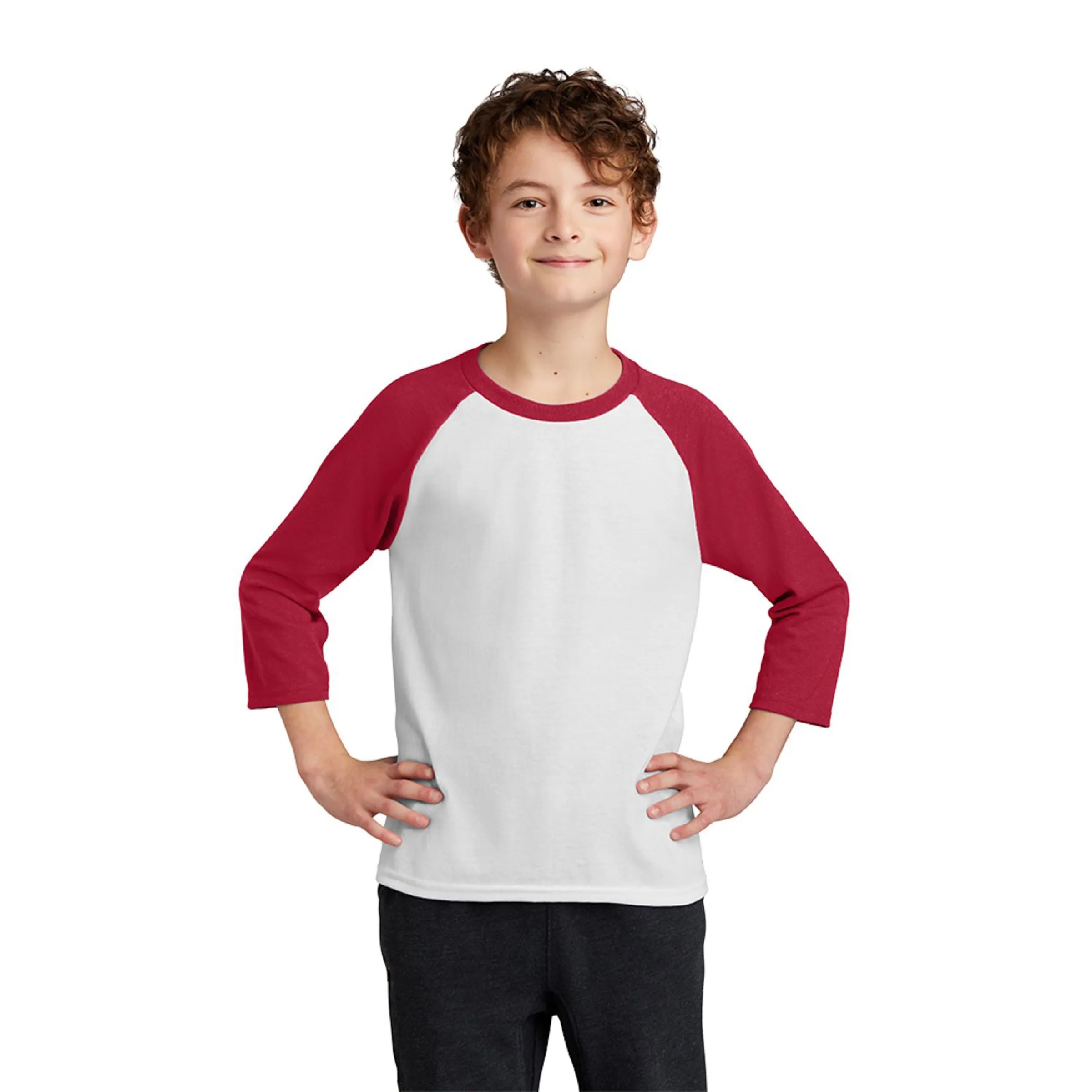 PORT & COMPANY(R) YOUTH CORE BLEND 3/4-SLEEVE RAGLAN TEE 12