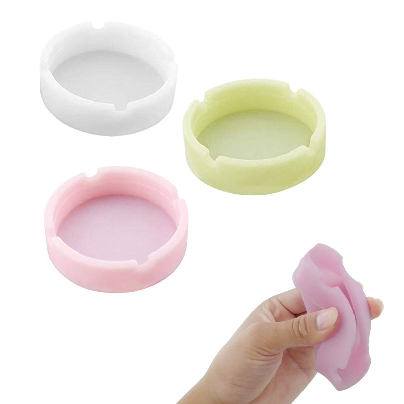 Round Luminous Silicone Ashtray 2