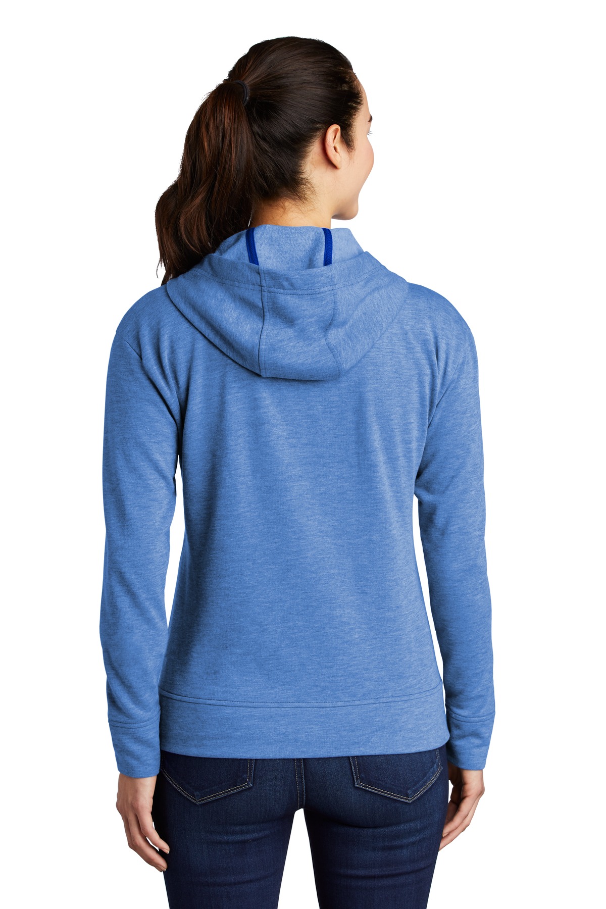 Sport-Tek Women's PosiCharge Tri-Blend Wicking Fleece Full-Zip Hooded Jacket LST293 27