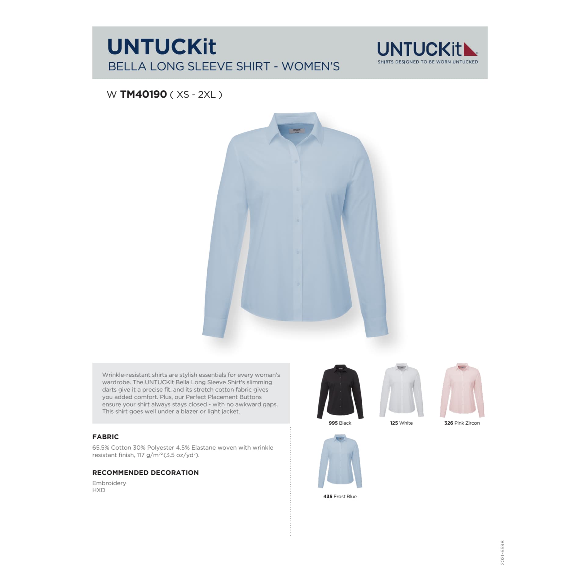 UNTUCKit Bella Long Sleeve Shirt-Women's 34