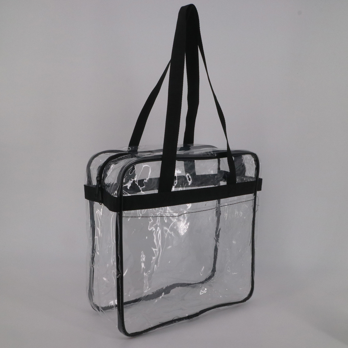 Clear Zippered Tote w/ Top and Bottom Gusset 1
