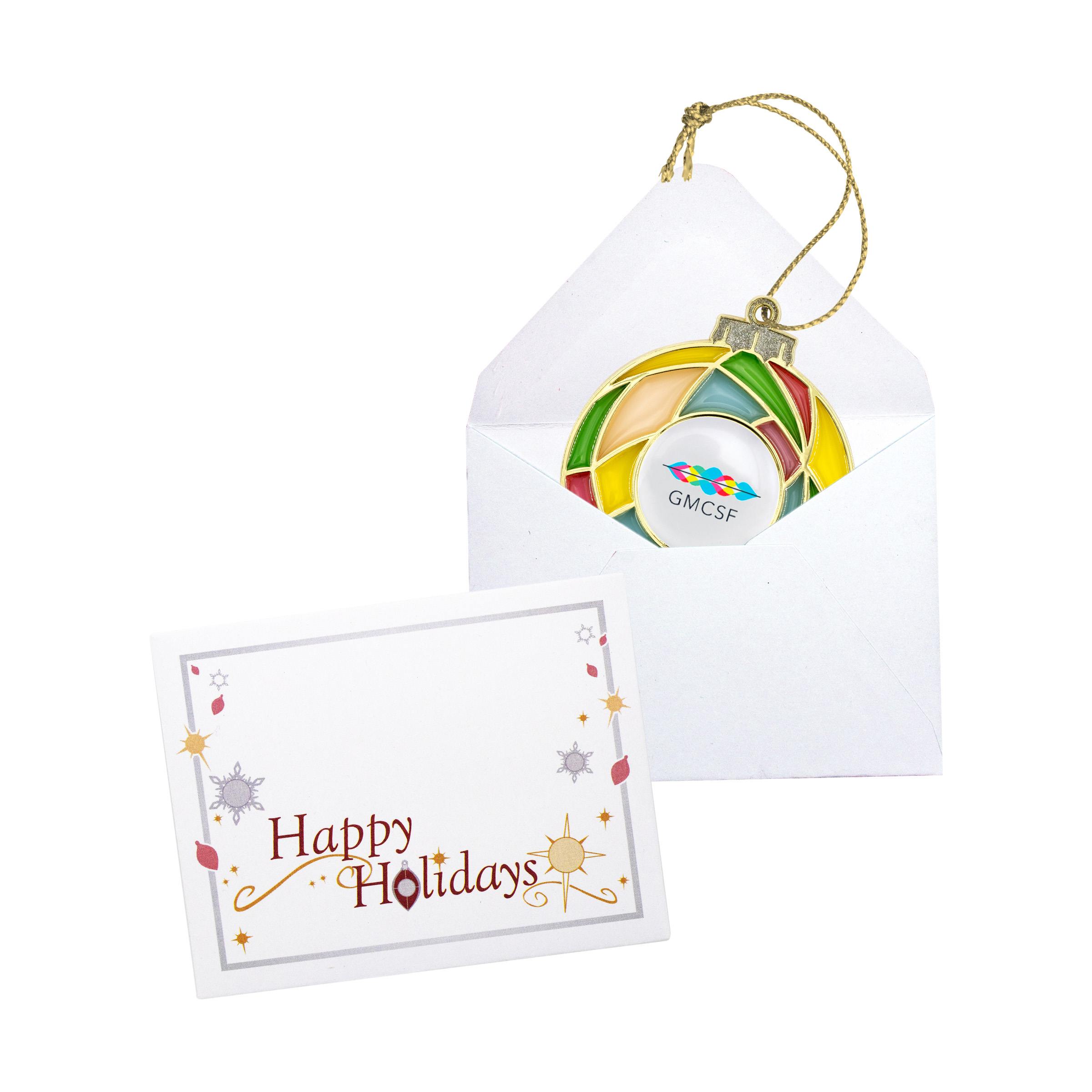 Stained Glass Bulb Holiday Ornament 8