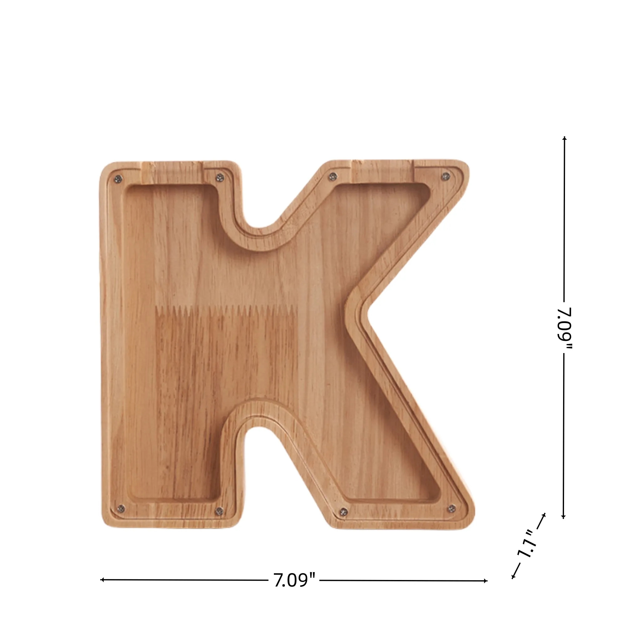 Wooden Transparent A to Z Alphabet Letter Piggy Bank 3