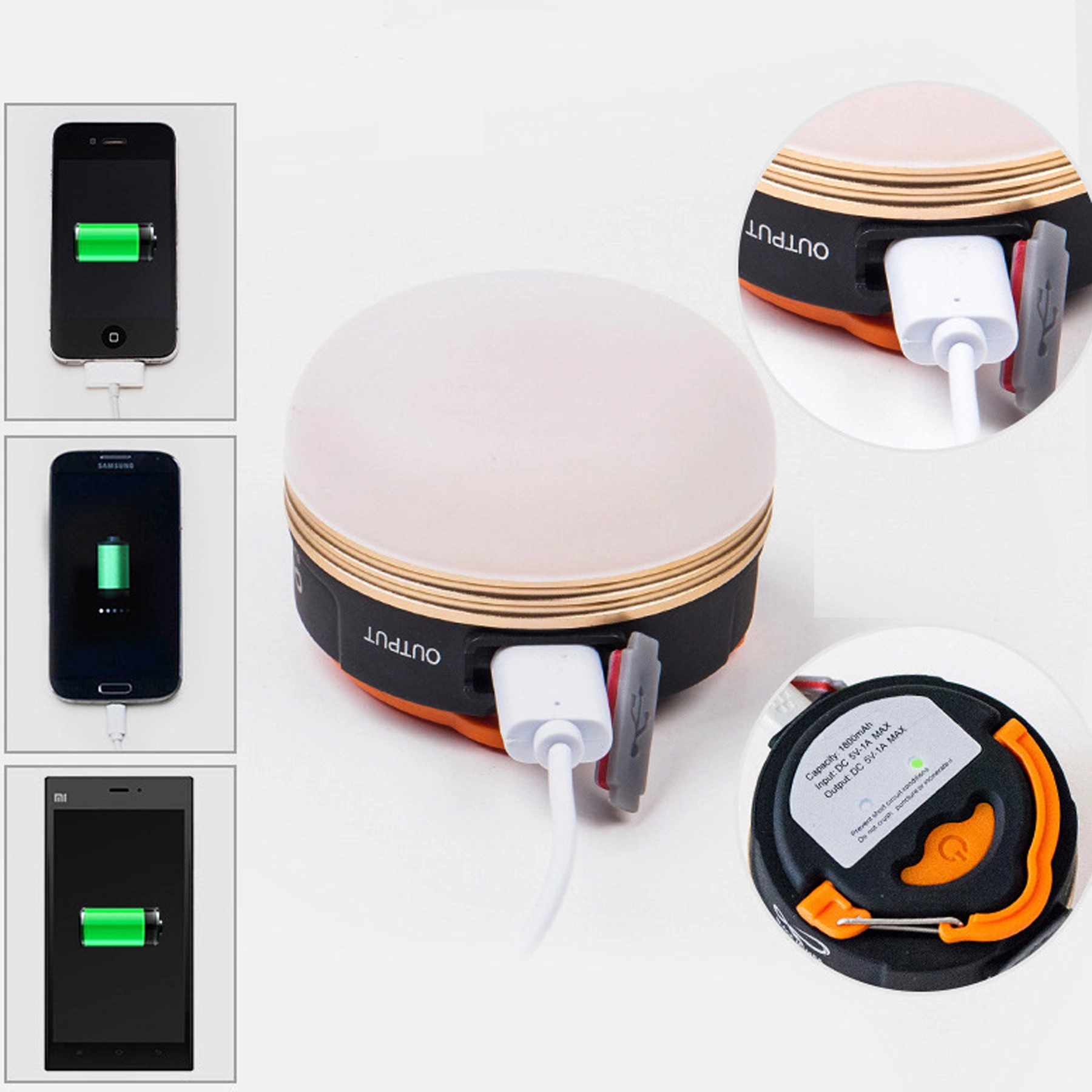 LED Tent Camping Lantern Lamp Light Flashlights USB  Power 10