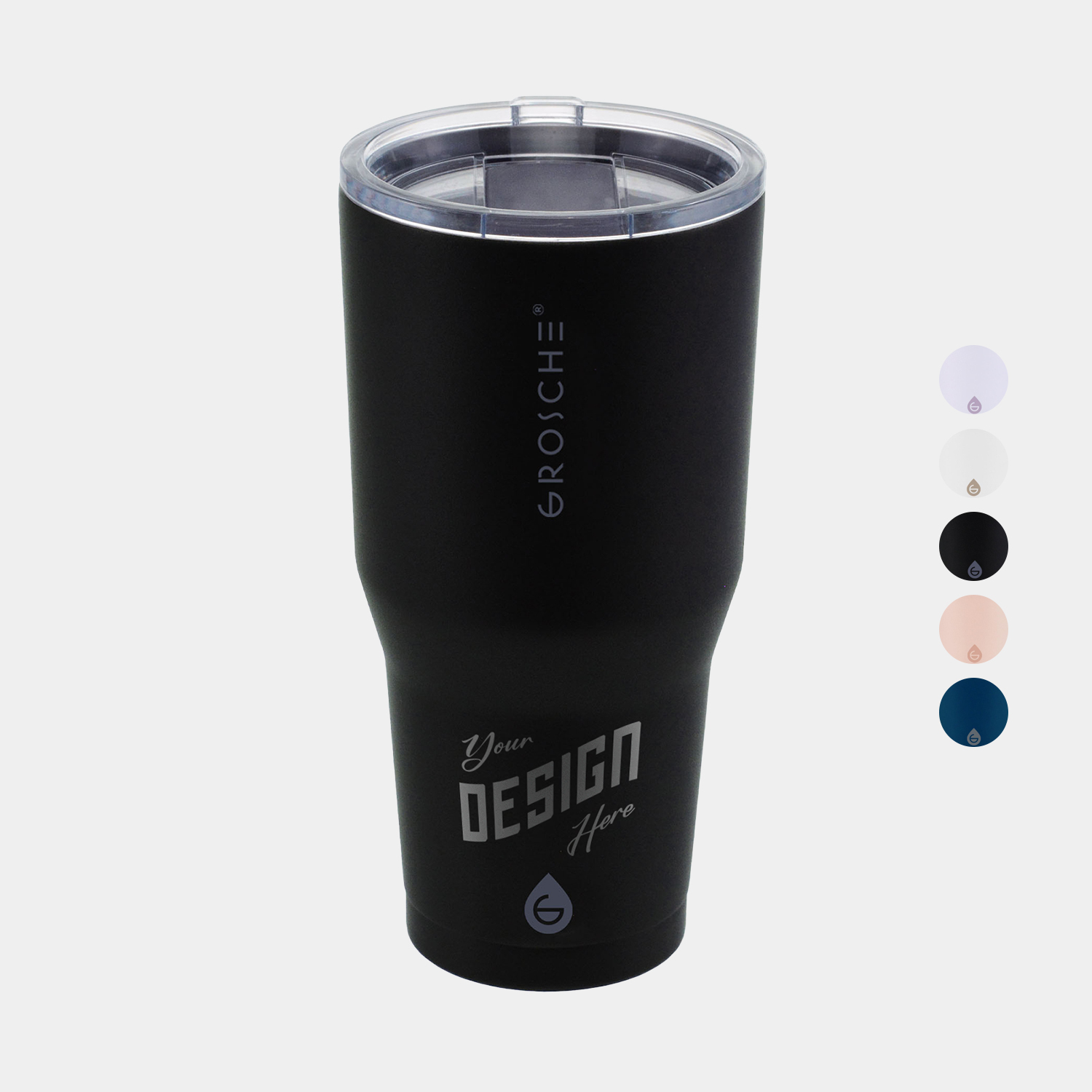 30 oz. GROSCHE® YUKON Insulated Tumbler with Clear Lid 1