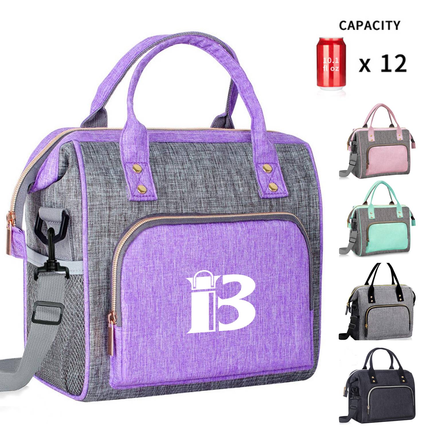 12 Can Insulated Oxford Cooler Lunch Tote Bag 6
