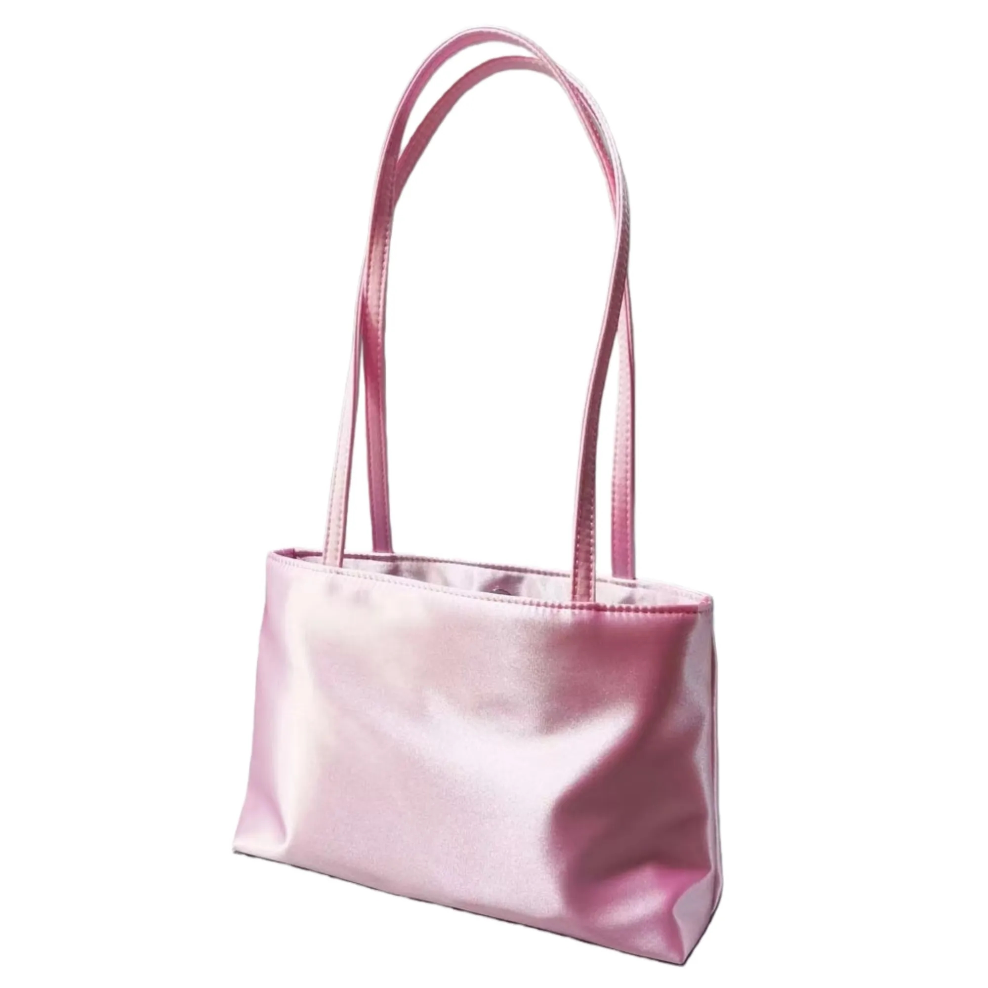 Satin Tote Small Square Underarm Shoulder Bag 2