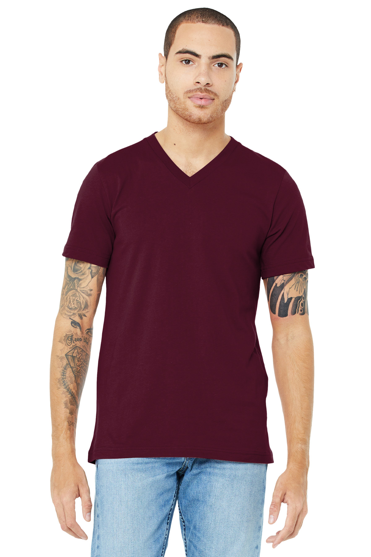 BELLA+CANVAS Unisex Jersey Short Sleeve V-Neck Tee. BC3005 11