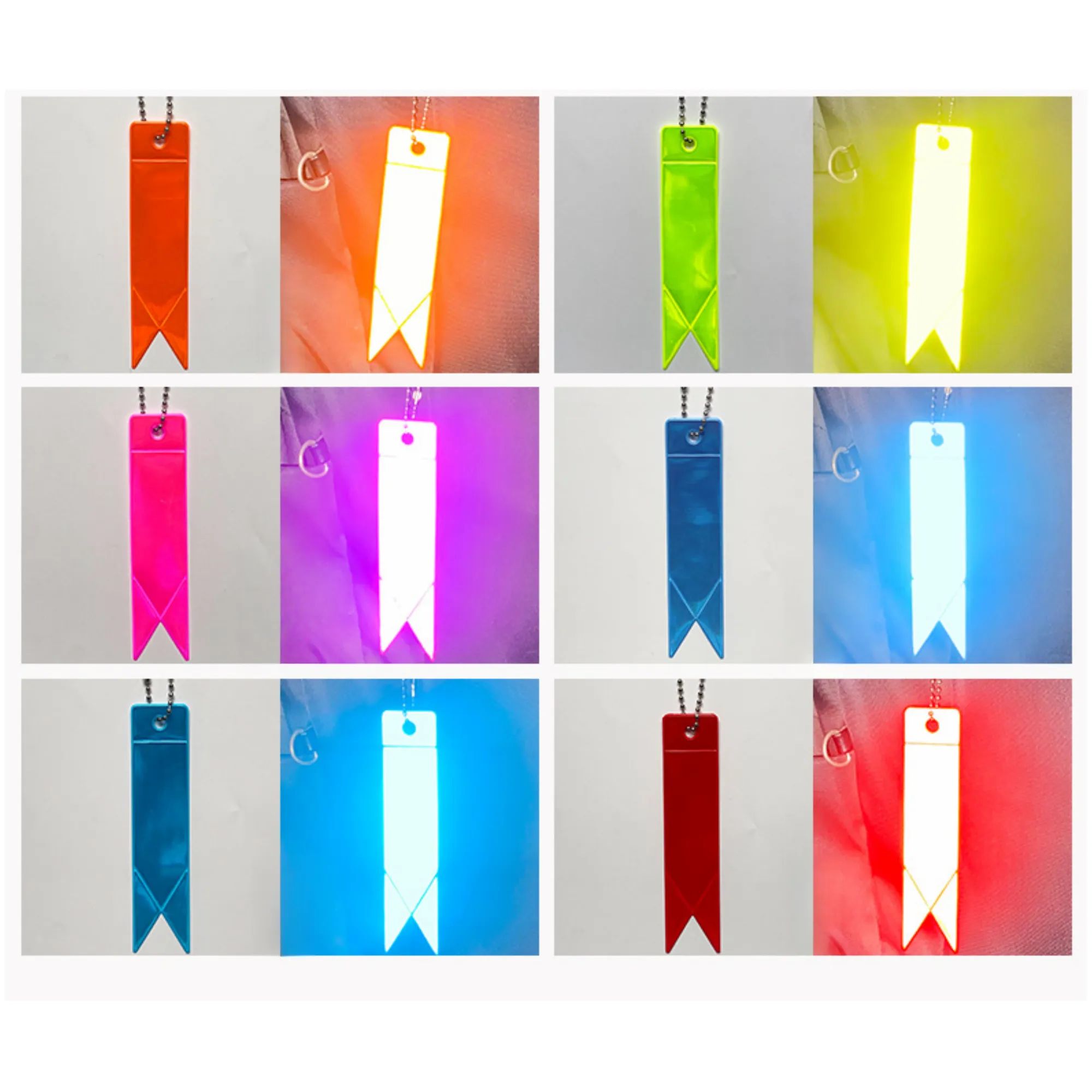 Reflective PVC Streamer Keychain 14