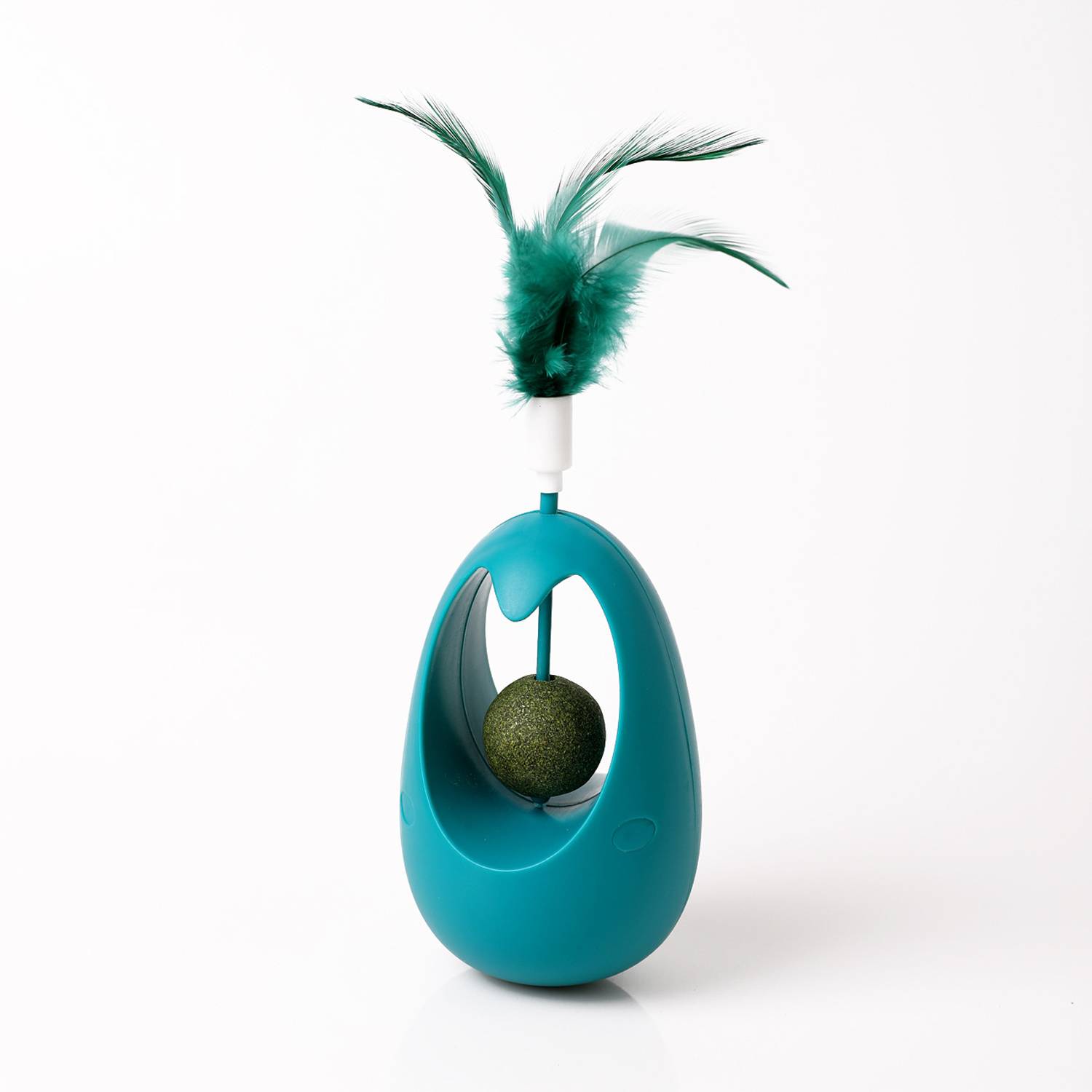 Interactive Fun Feather Tumbler Toy for Pets Play 2
