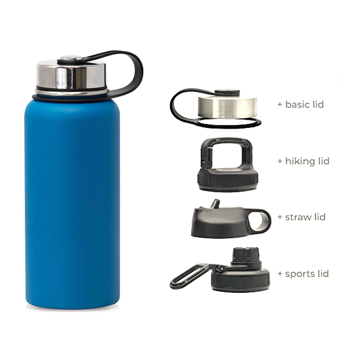 Stainless Steel Water Bottle With Basic Lid 32 Oz 4