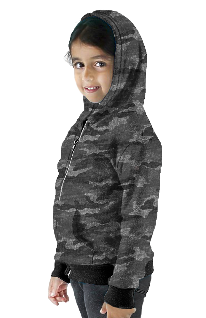 Toddler Triblend Full Zip Camo Hoody 2