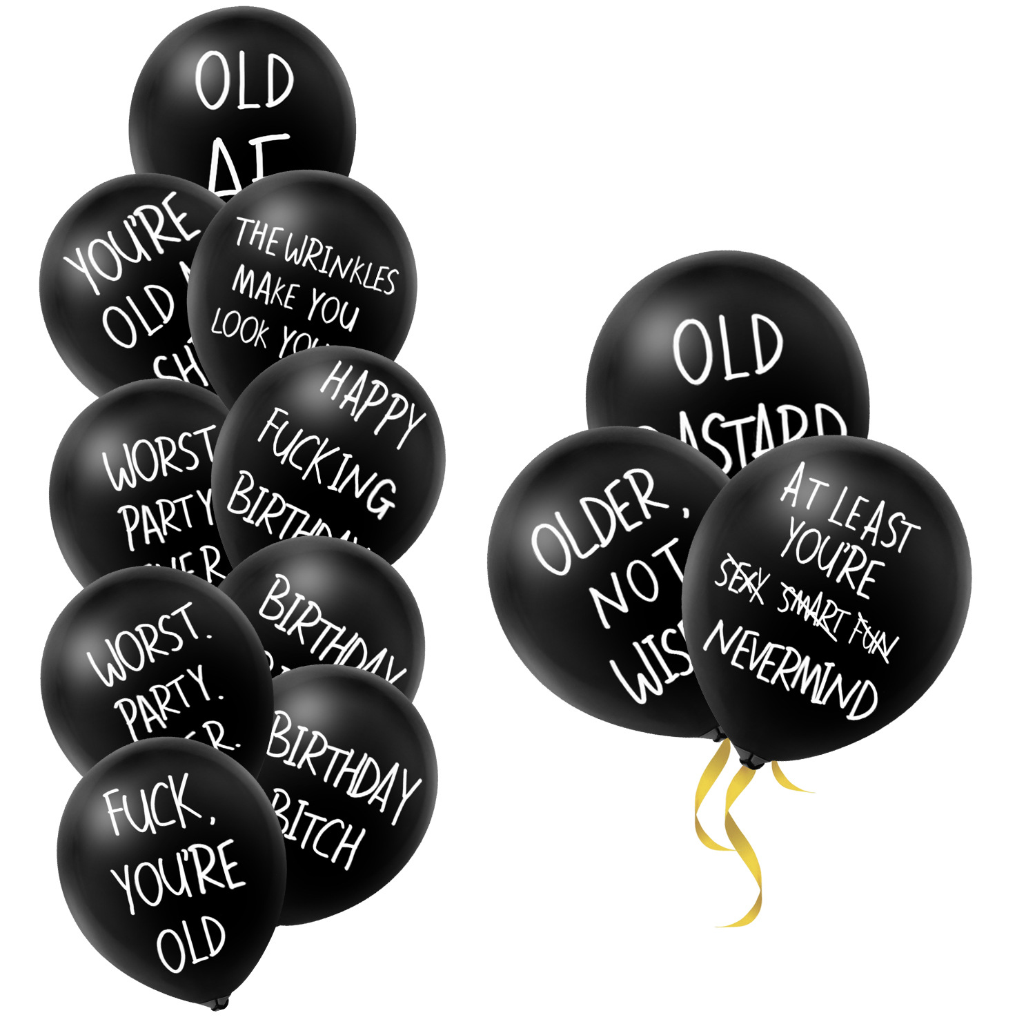 Funny Abusive Birthday Party Latex Customized Balloons Printing Helium Balloons 1