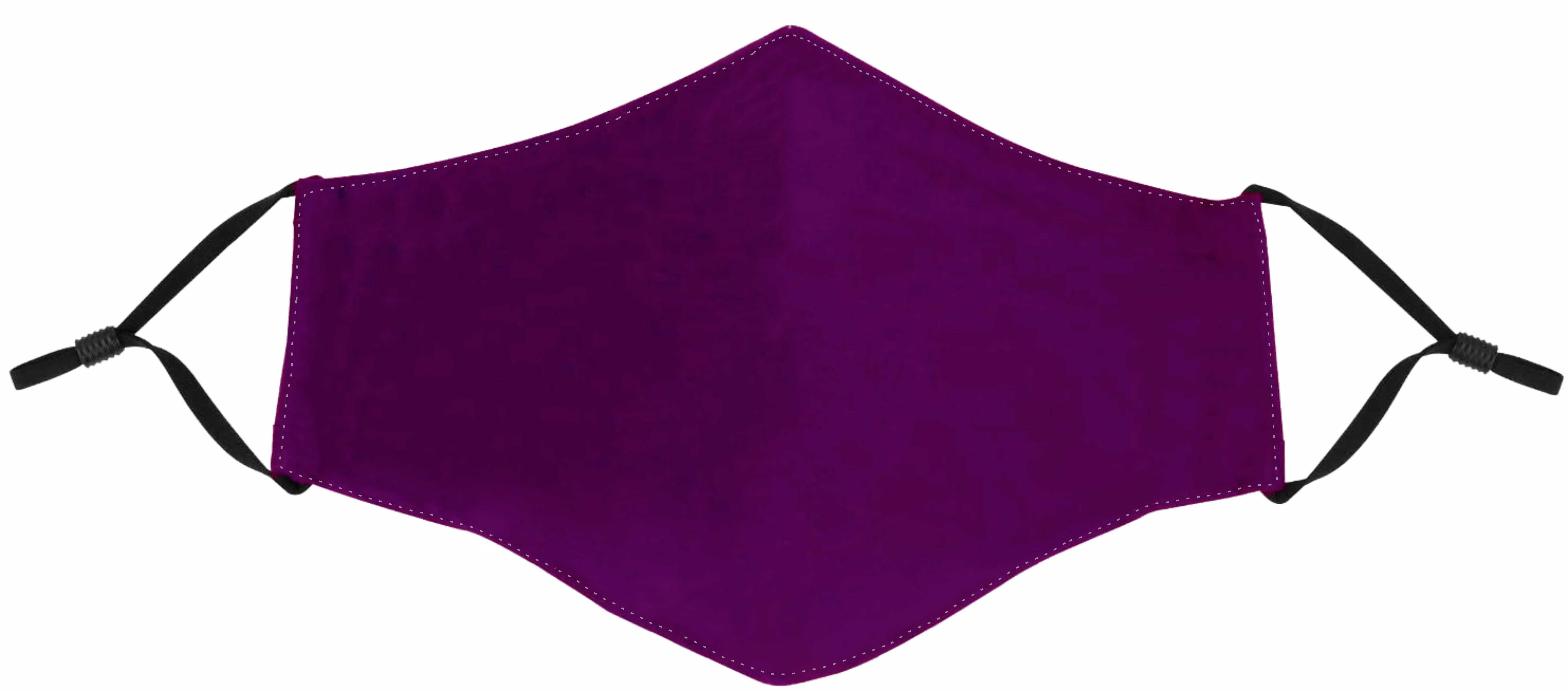 Purple Face Mask with Adjustable Ear Loops 2
