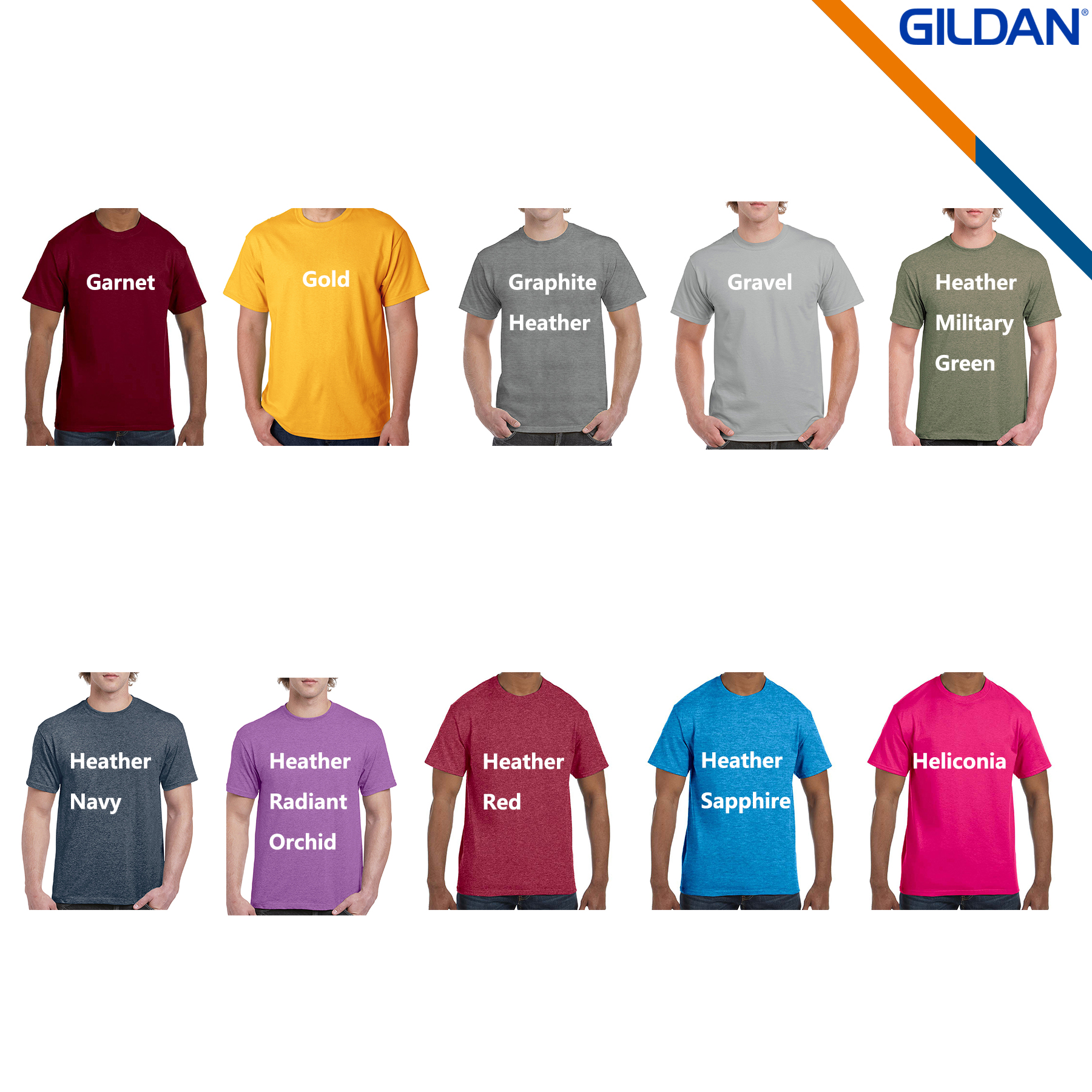 Gildan® 5.3 oz 100% Cotton Preshrunk T-shirts 6