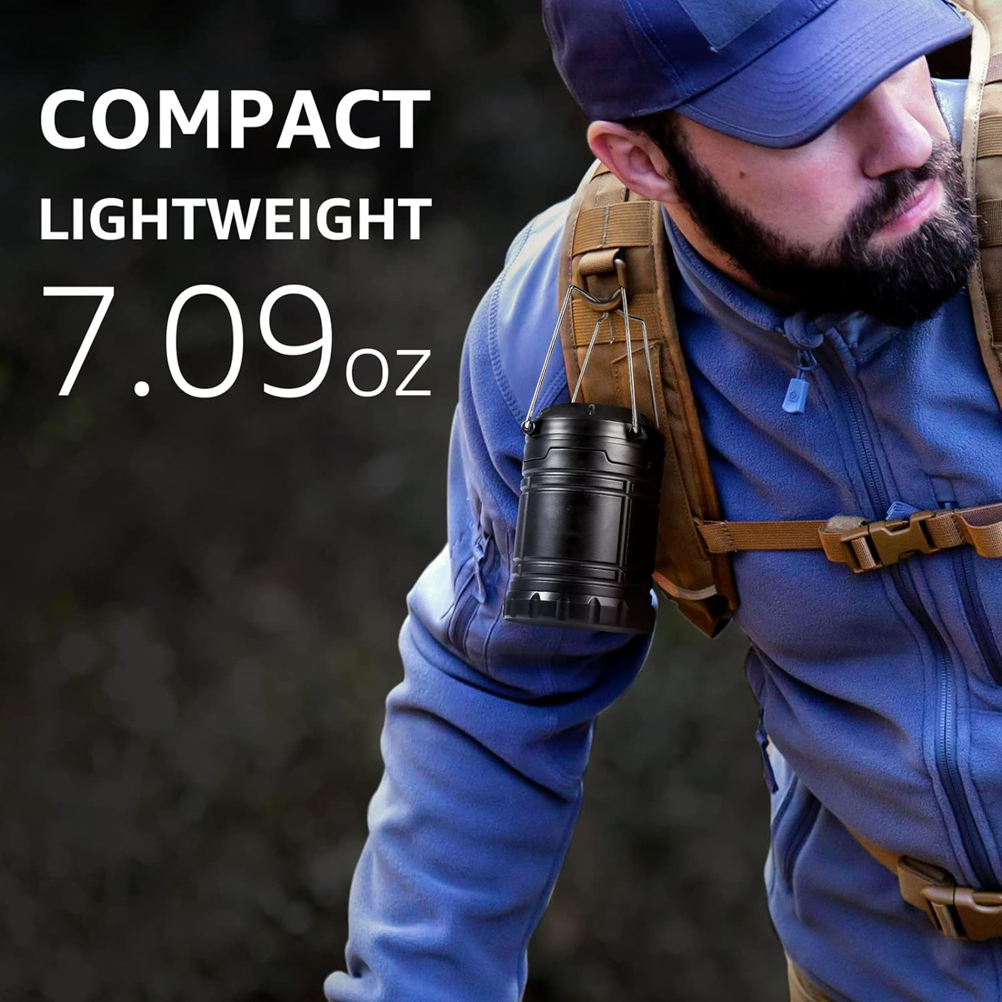 COB LED Battery Powered Collapsible Camping Lantern 4