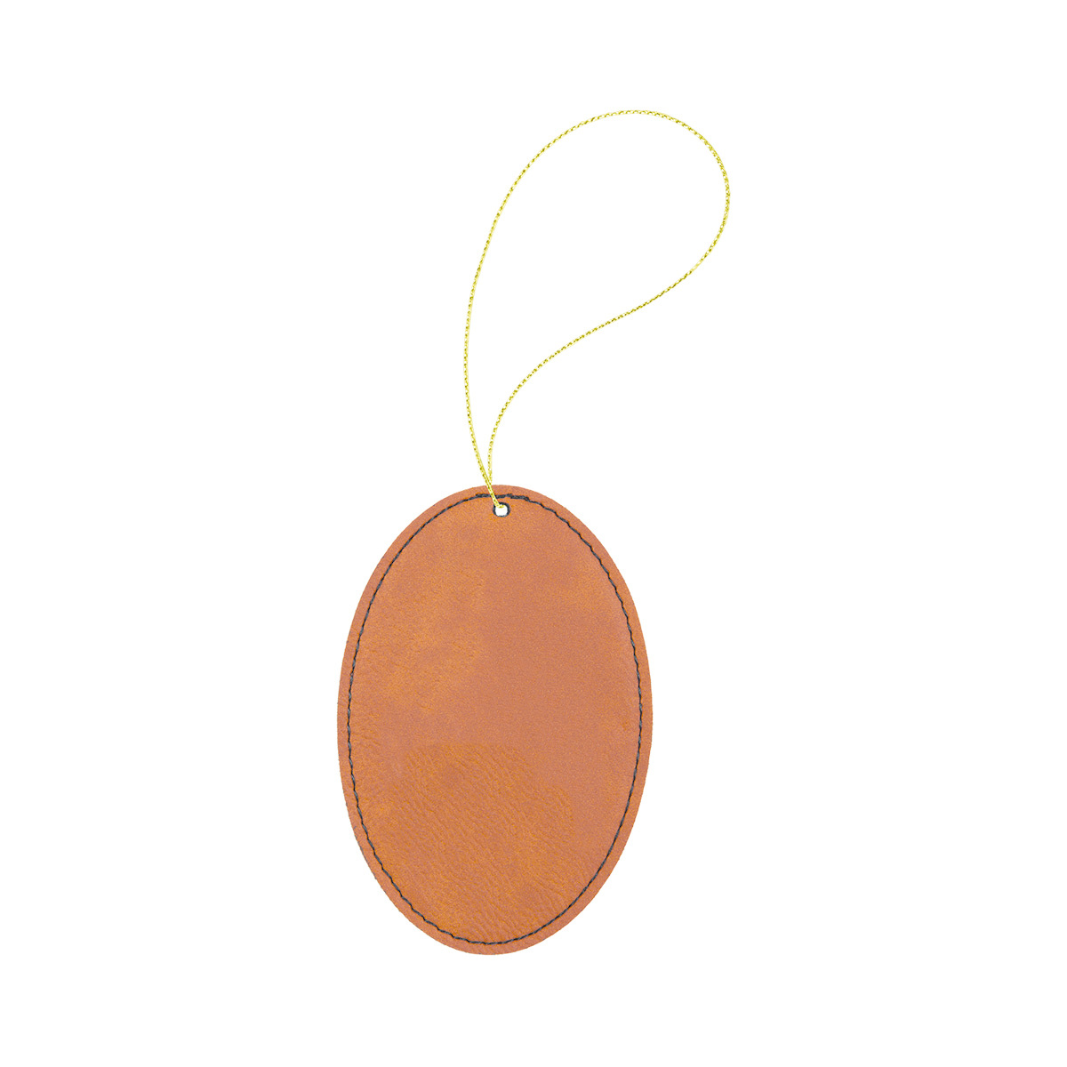 Rawhide Leatherette Oval Ornament 2