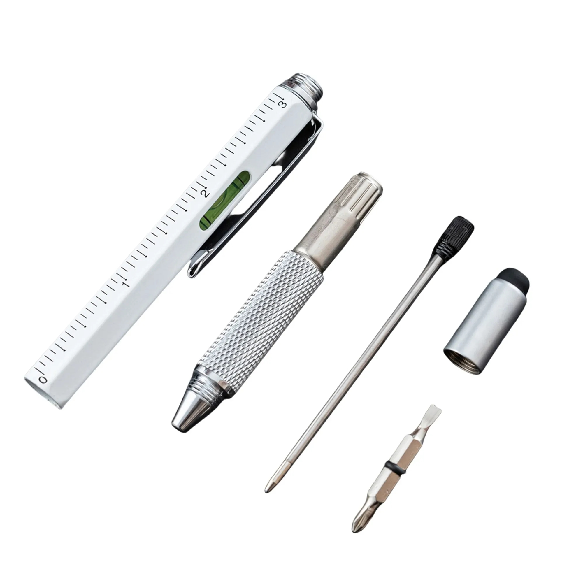 Metal 6 in 1 Multitool Stylus Ruler Ballpoint Pen 9
