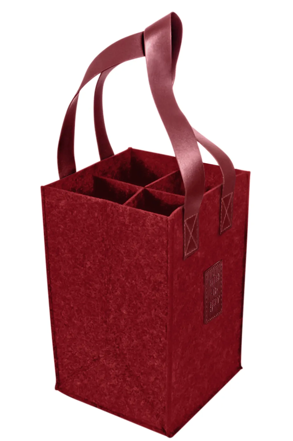 4-Bottle Felt Wine Tote 8