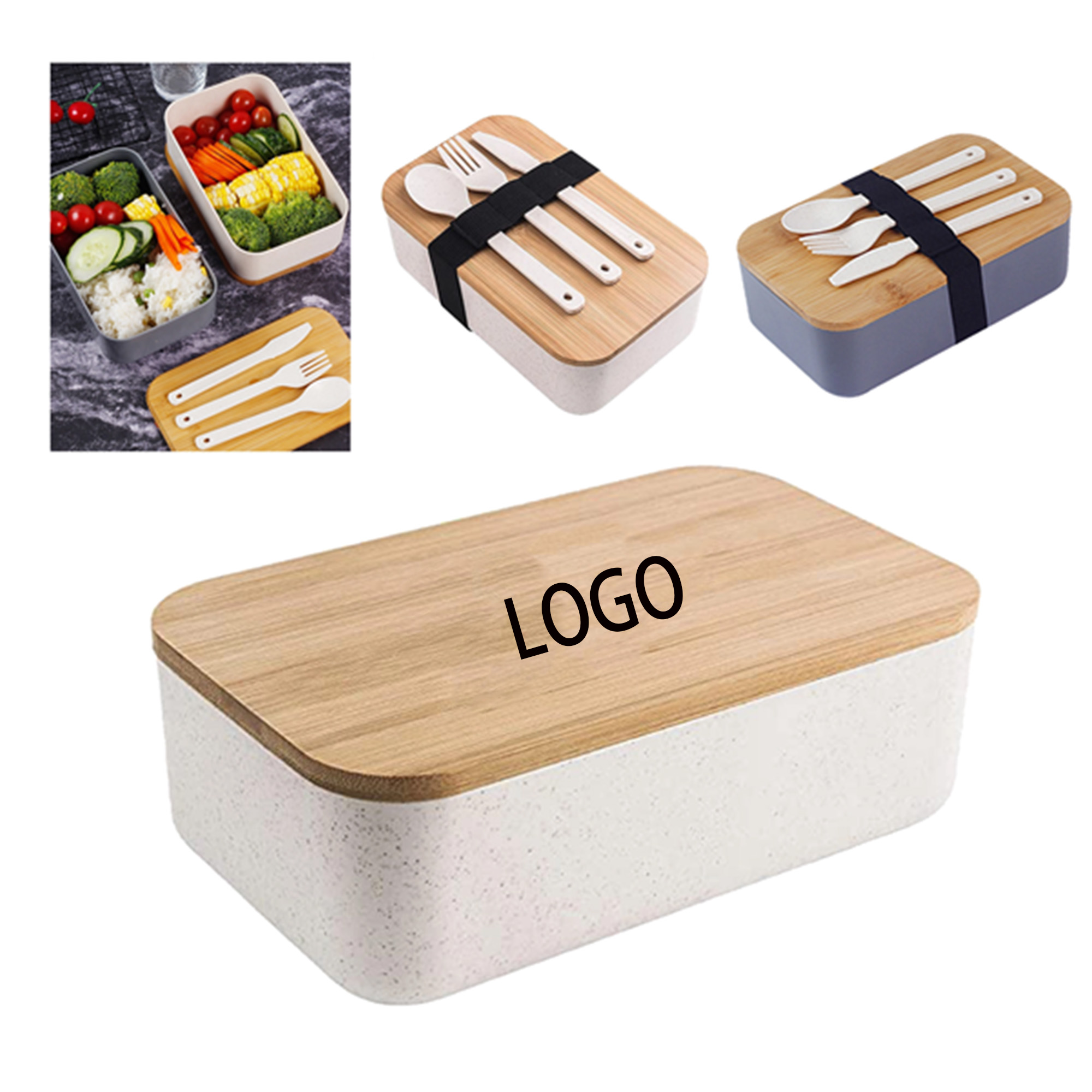 Bamboo Lid Lunch Box 1