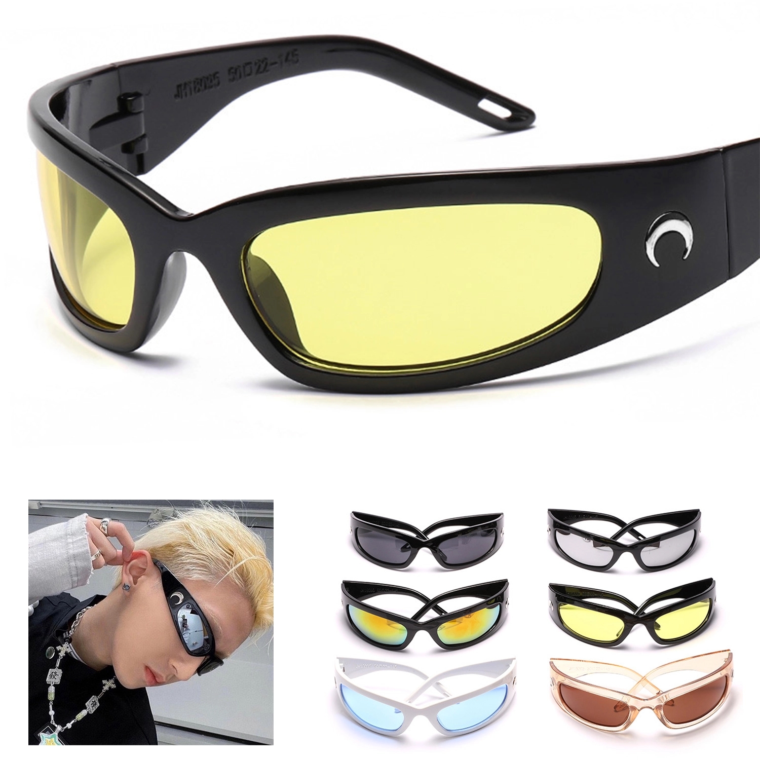New Moon Outdoor Cycling Hip Hop Punk Sunglasses Uv400 4