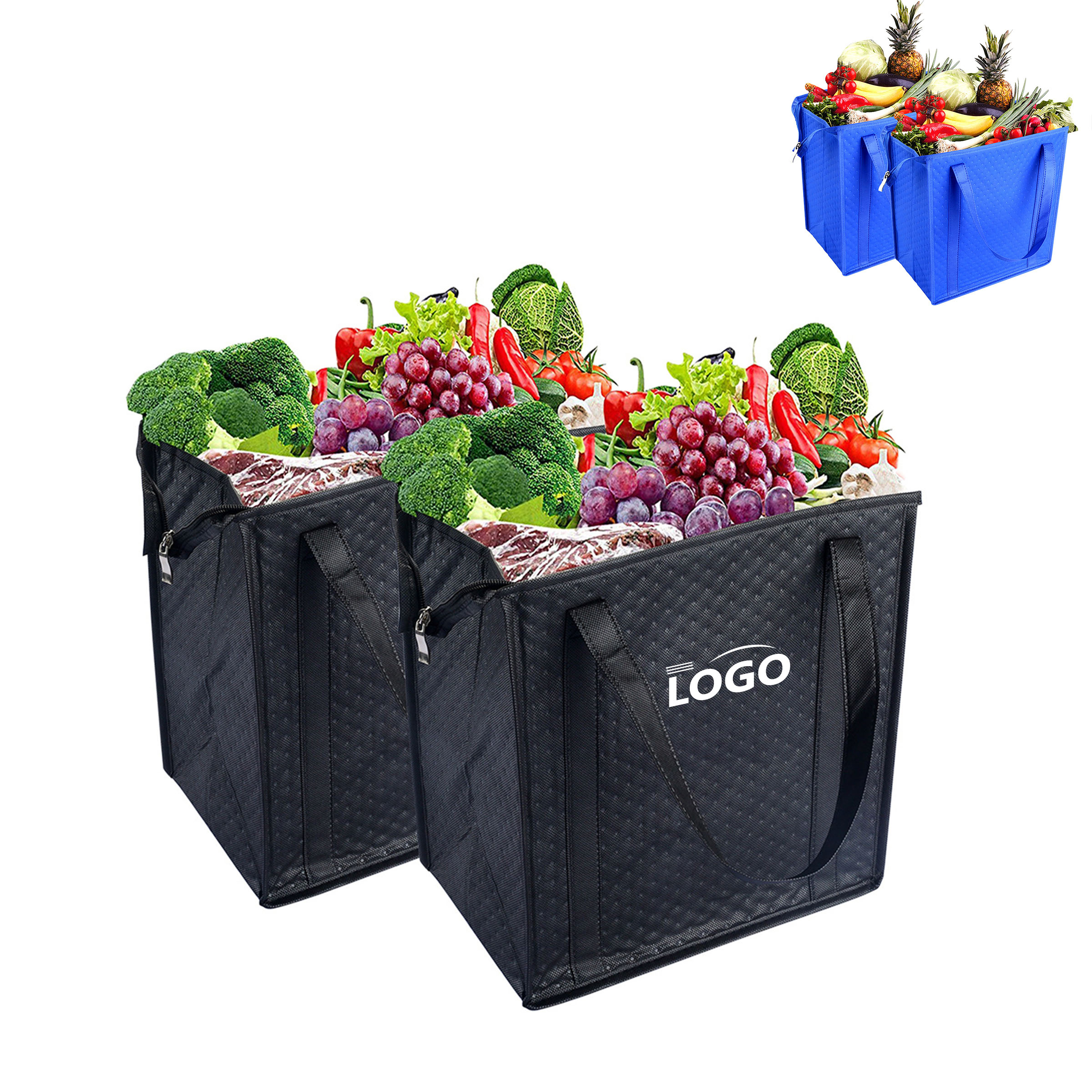 Large Capacity Insulated Non-Woven Grocery Tote 4