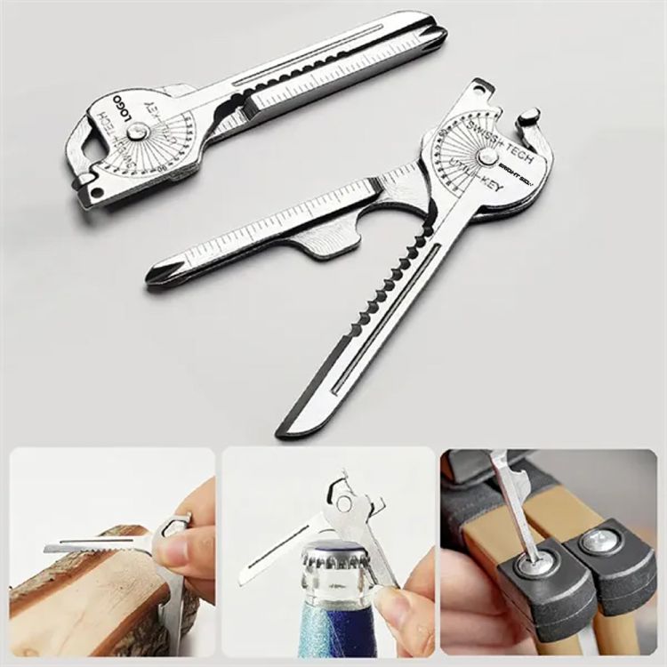 6-in-1 Stainless Steel Multi-Tool Keychain 1