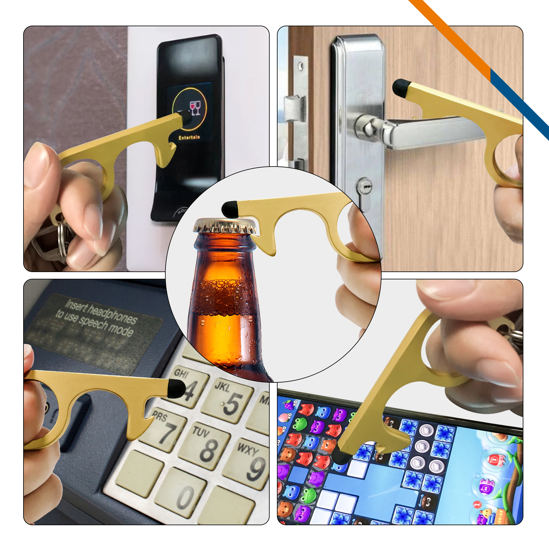 3in1 Non Touch Keychain 4