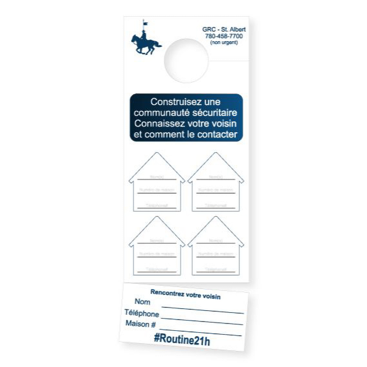 14pt Card Stock Door Hanger with Tear-Off, 4.25" x 11", Full Colour 3