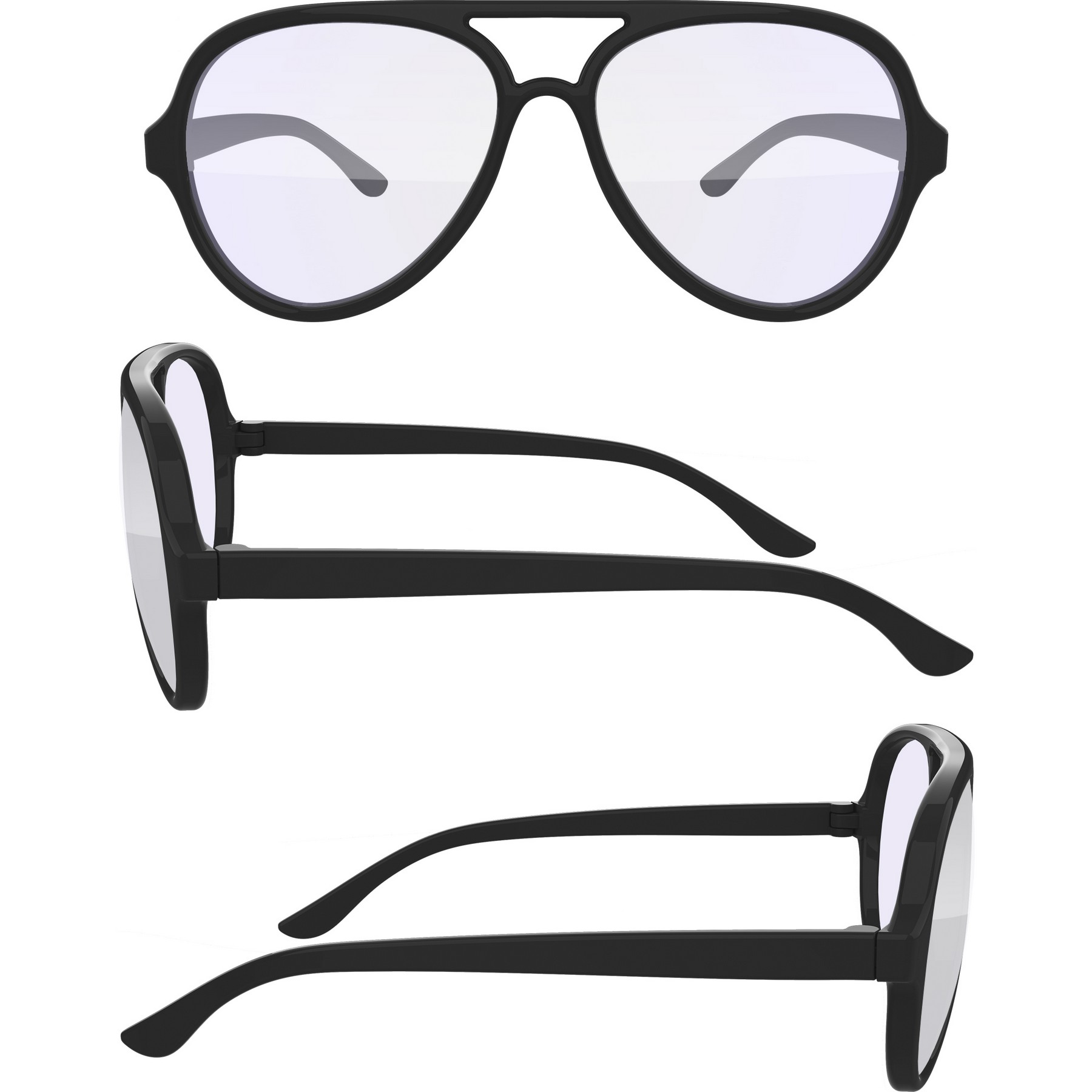 Plastic Aviator Blue Light Blocking Sunglasses 44