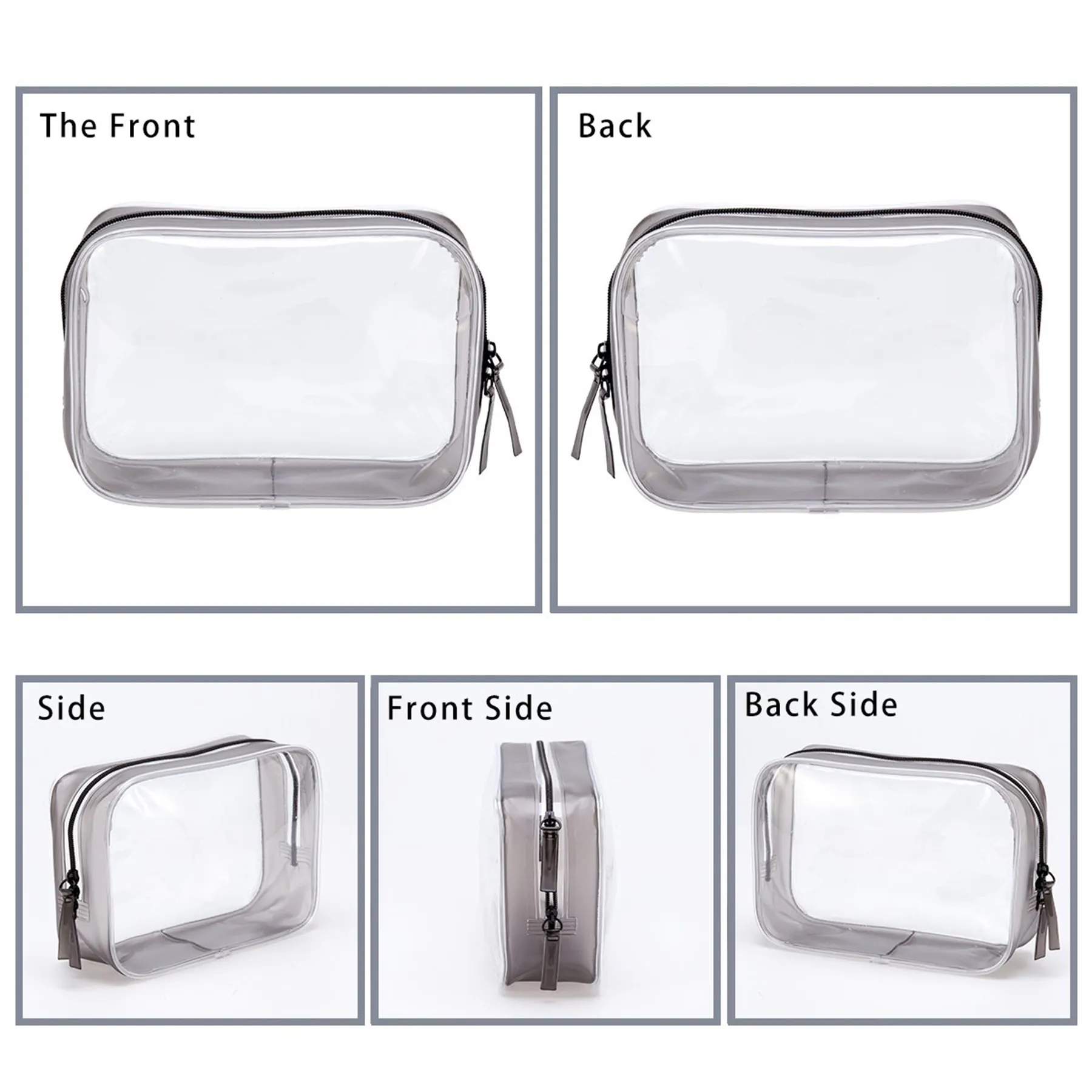 Clear Toiletry Carry Pouch With Zipper 6