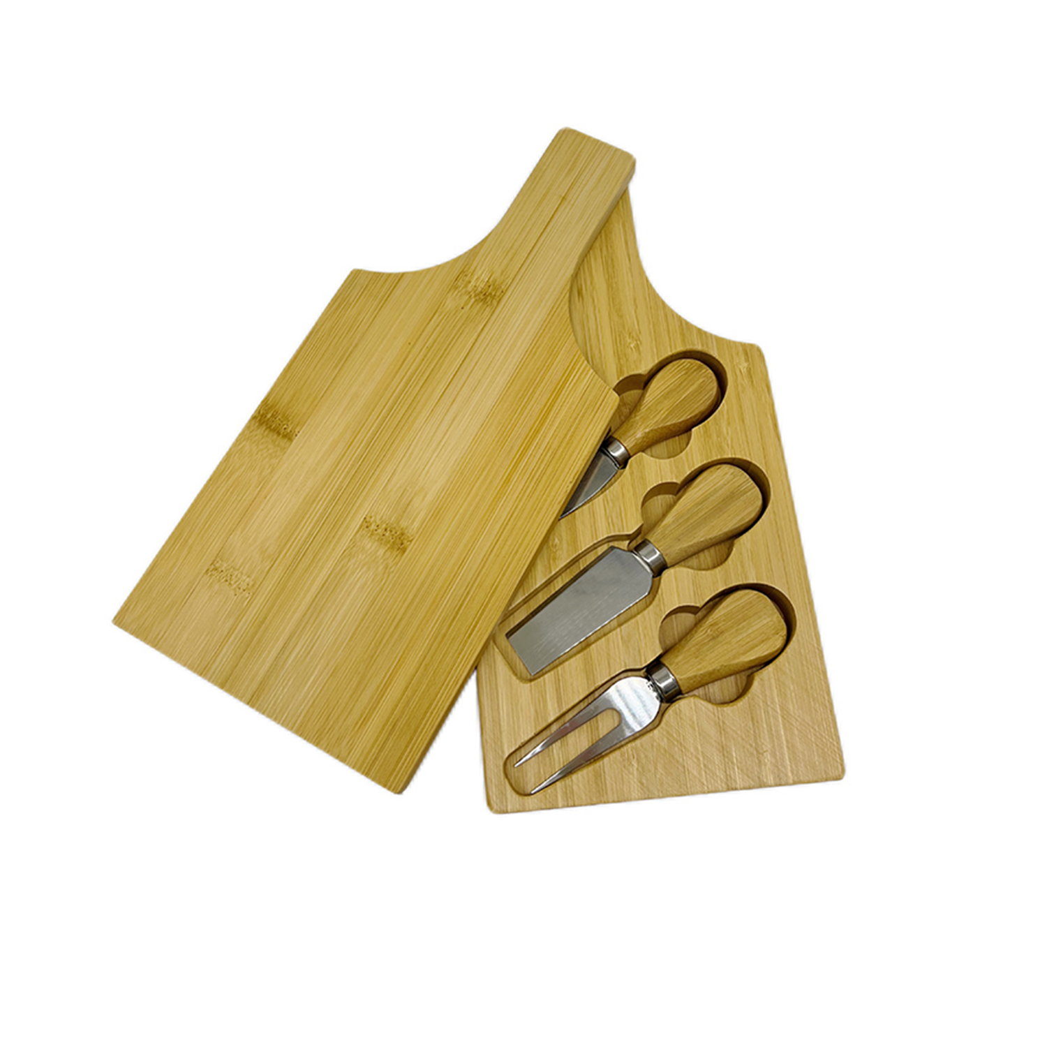 5 Piece Bamboo serving Wine & Cheese Cutting Board Set 3