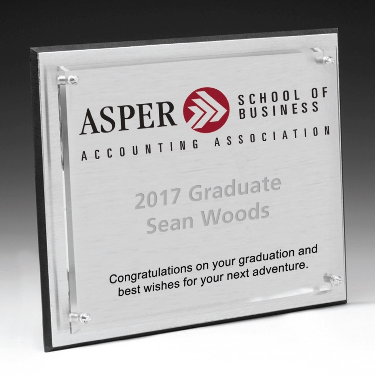 Brushed Aluminum Laser Engraved Plaque (8"x10"x1") 3