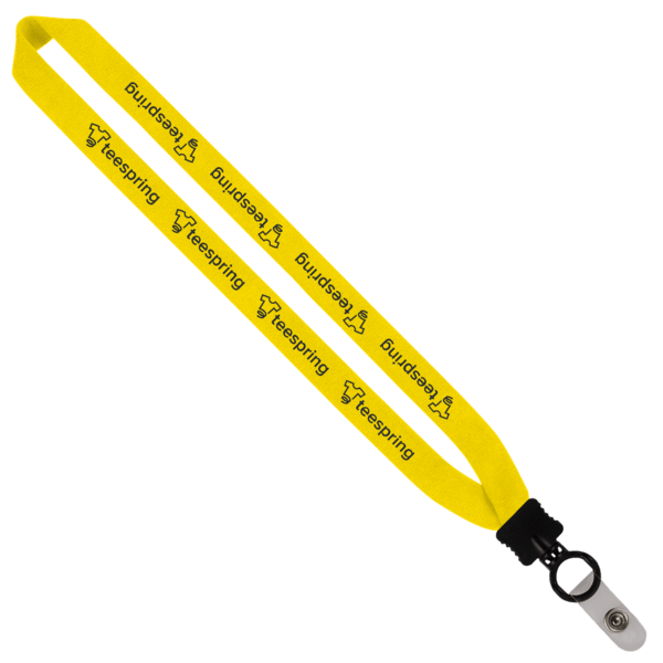 1" Cotton Lanyard with Plastic Clamshell & O-Ring 81