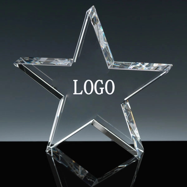 Star Shaped Crystal Glass Paperweight 5