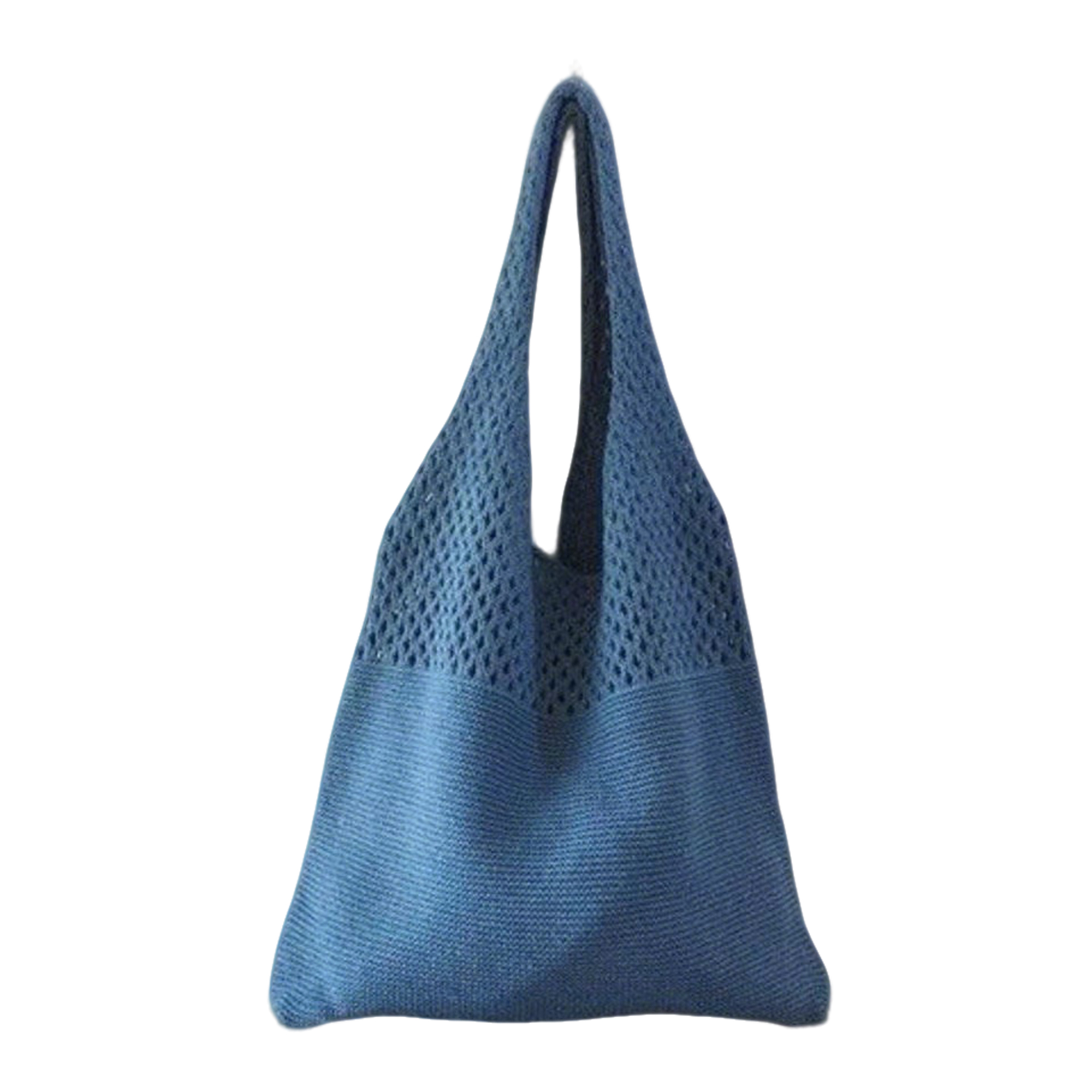 Reusable Knitted Tote Bag 25" x 15" Elastic Fabric 6