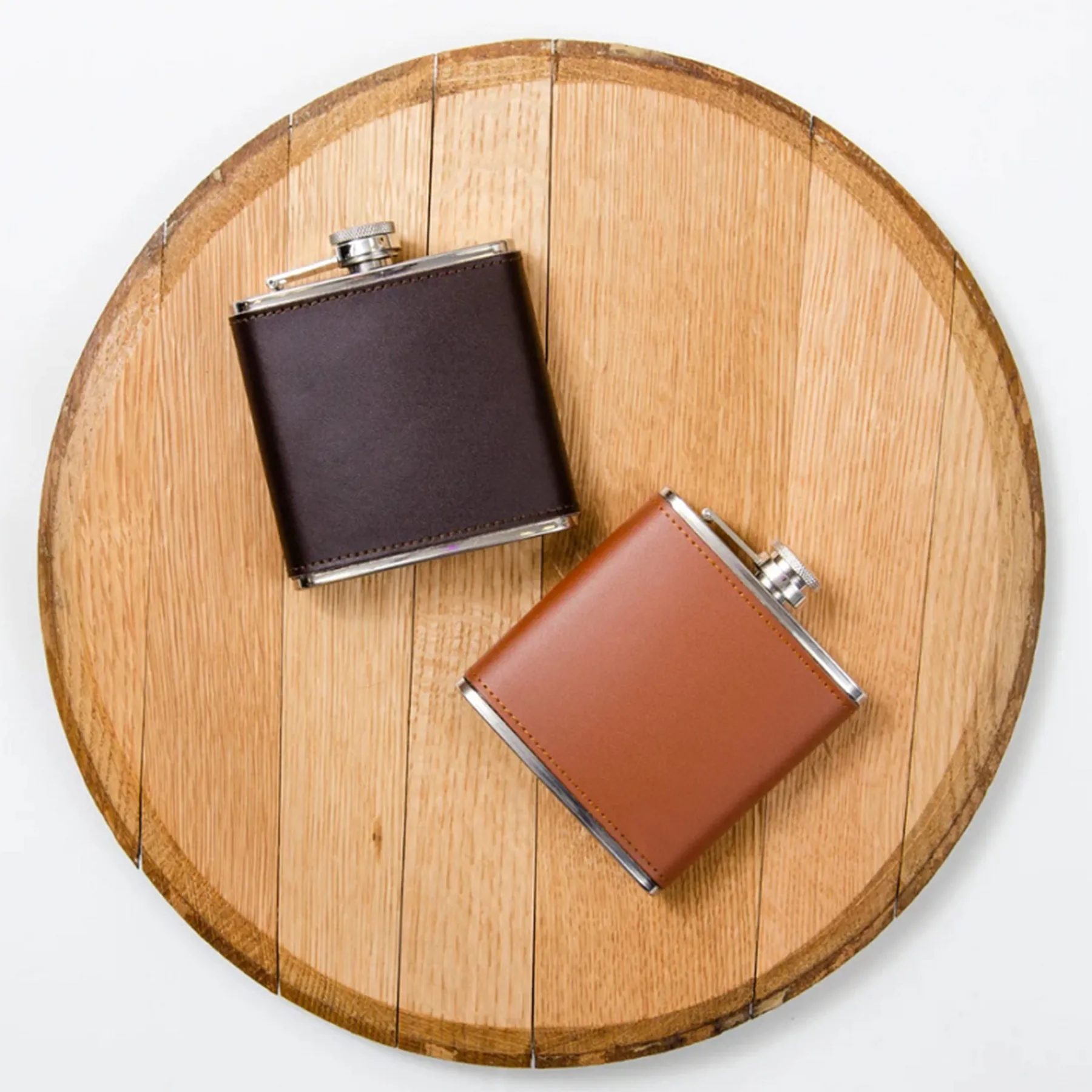 Leather Flask, custom water bottle with logo imprint 2
