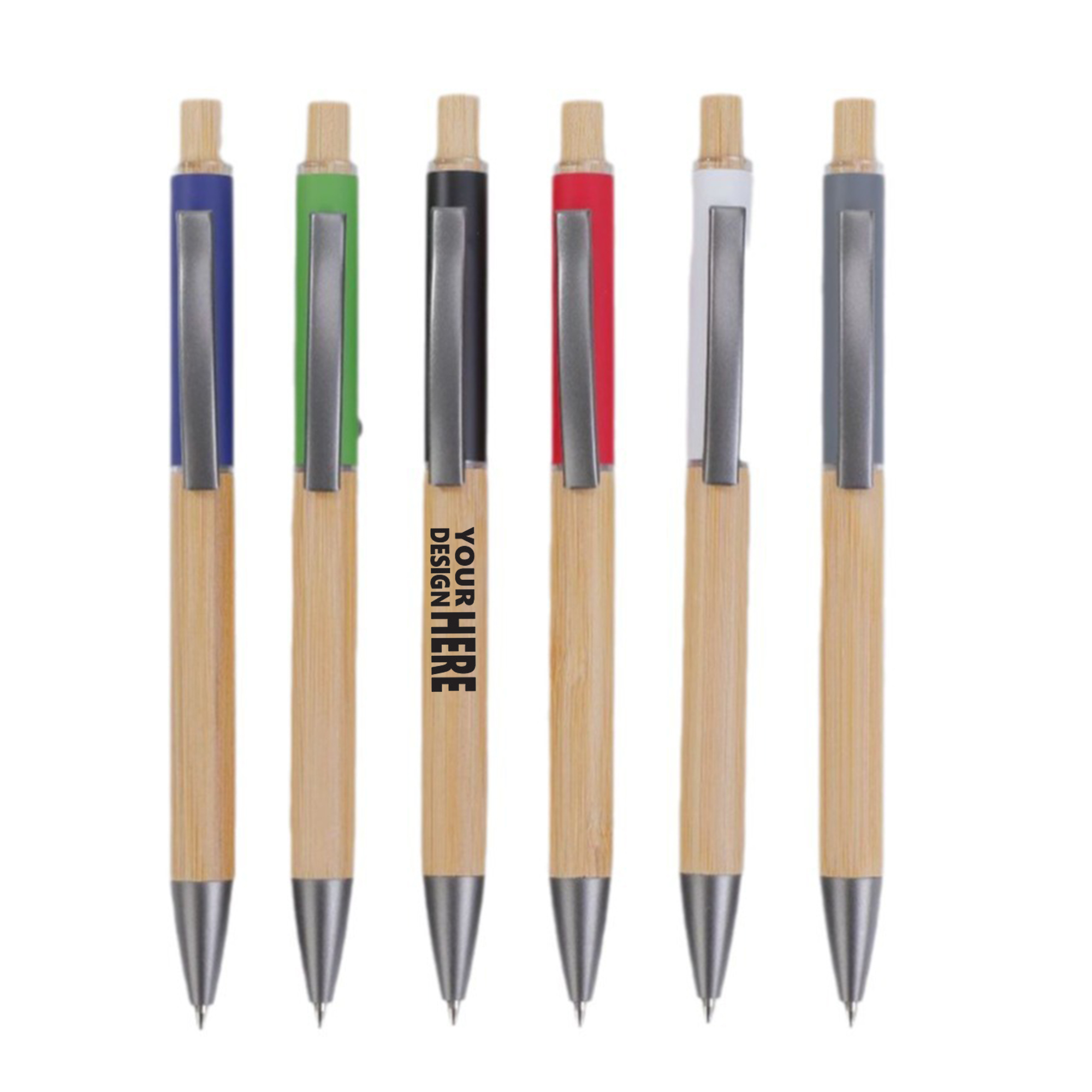 Cork Barrel Click Pen With Mixed Material Design 1