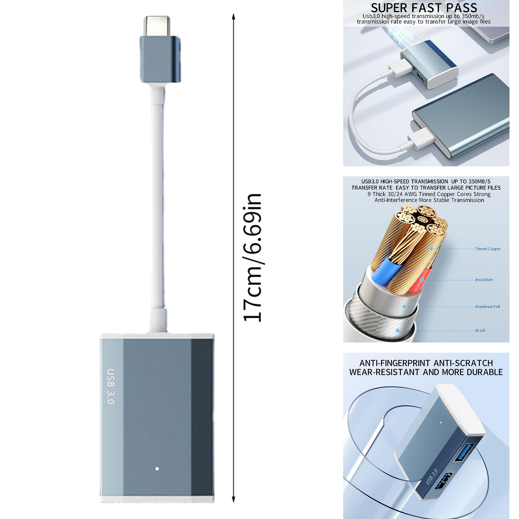 4 In 1 USB C Hub 2